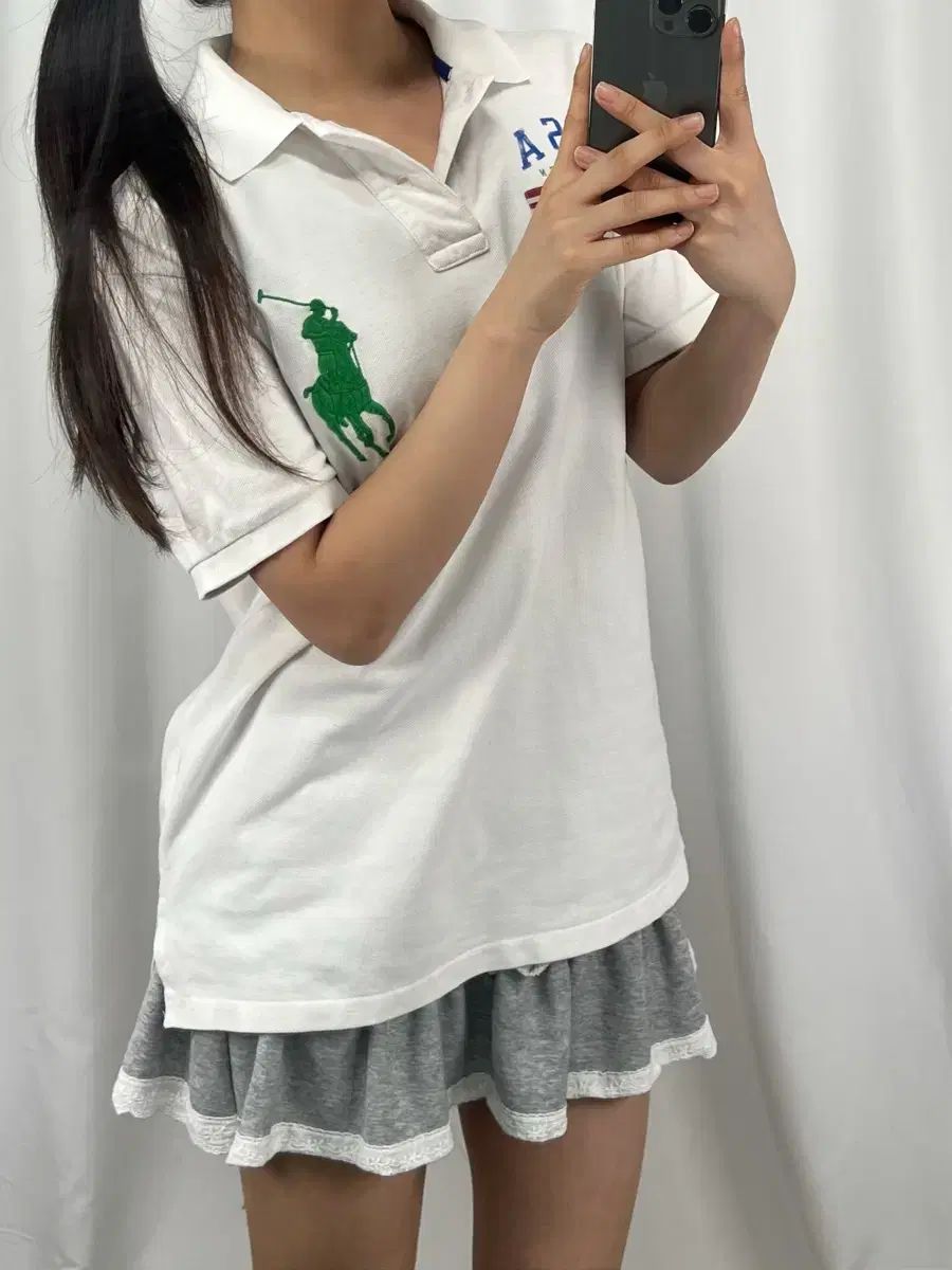 ポロ BIGポニー USA星条旗 半袖 PK カラーTシャツ