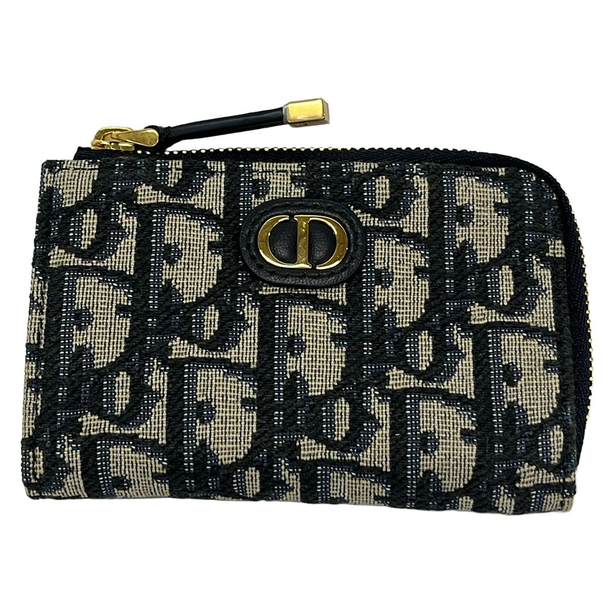 DIOR/ChristianDior(ディオール/クリスチャンディオール) コインケース 30 モンテーニュ S2392UTZQ928U ネイビー×アイボリー レザー