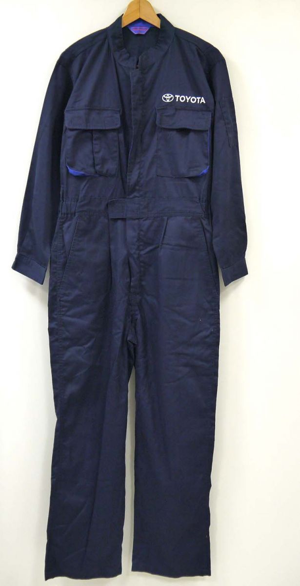 非売品◇TOYOTA 長袖 つなぎ メカニックスーツ 整備 作業着 THREE