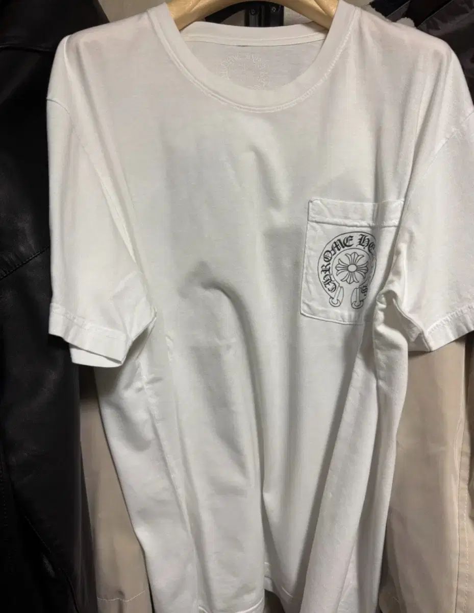 CHROME HEARTS クロムハーツ ポケット ホールシュー 퍽유 半袖 XL 白