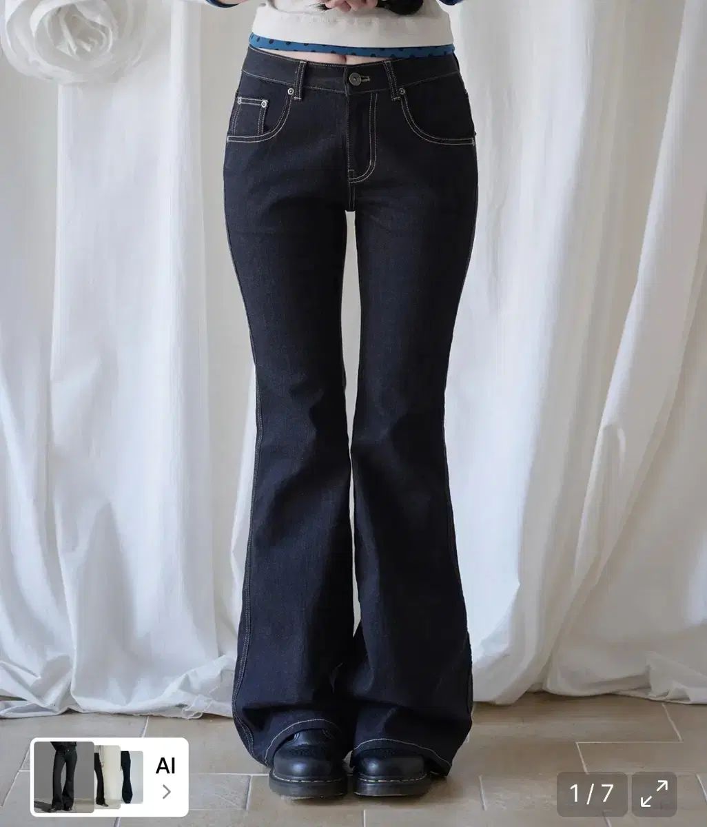 true black Calvin Klein NON-FADE BOOTCUT DENIM PT