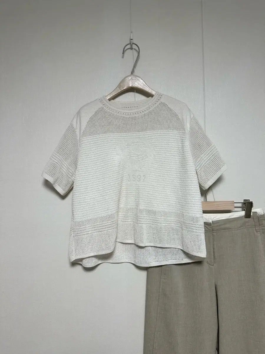 SJSJ22 グリッター メッシュ 半袖 ニット