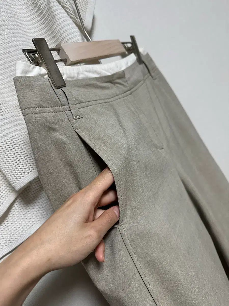 KUHO PLUS 24 リネン レイヤード ストレート パンツ