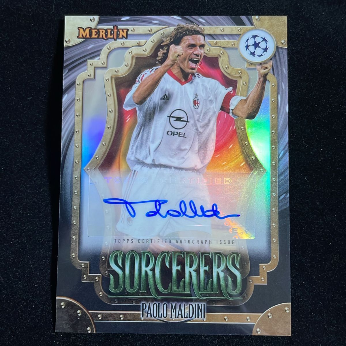 Paolo Maldini パオロ・マルディーニ Topps Merlin UCC Sorcerers 2023-24 Auto 直筆 サイン AC Milan