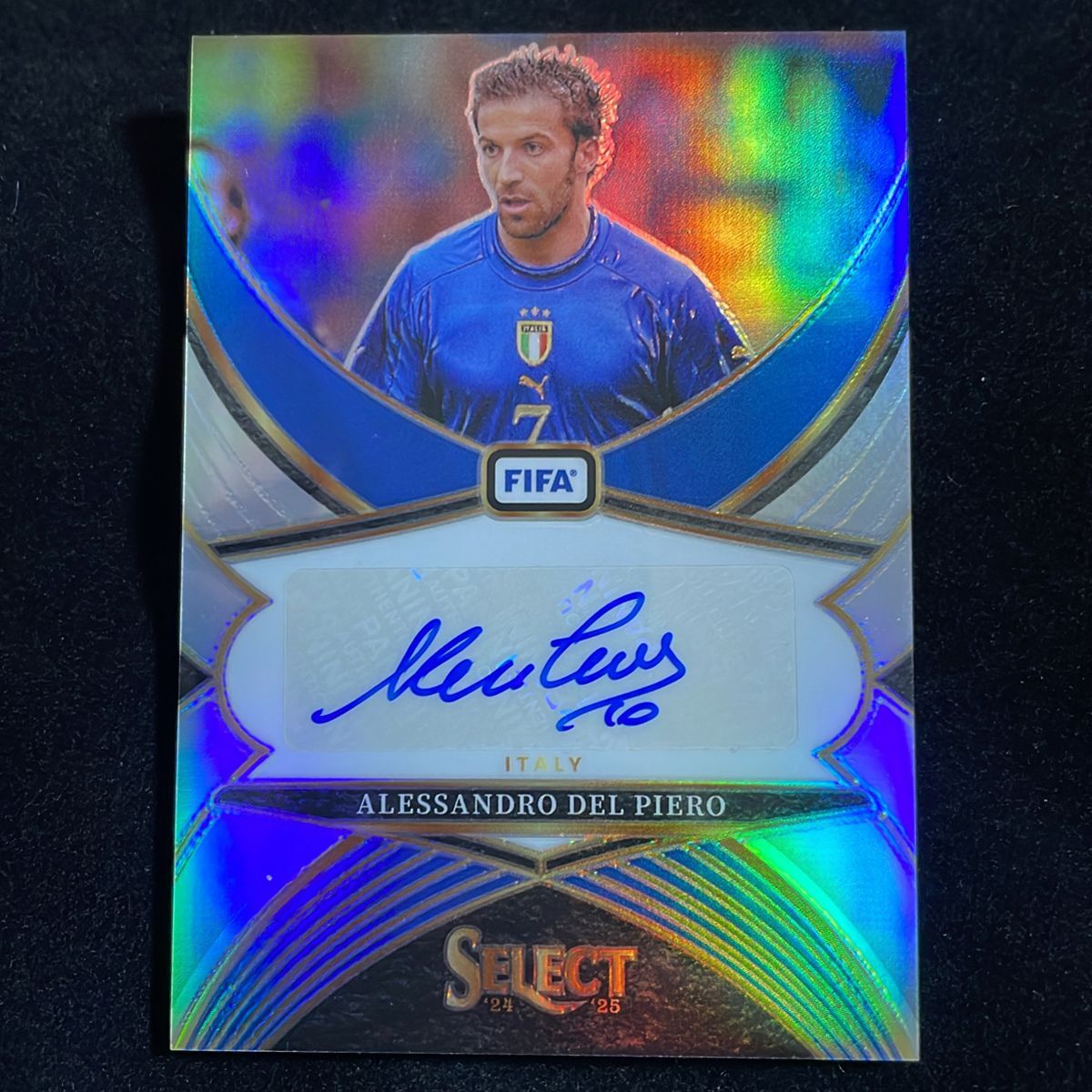 Alessandro del Piero アレッサンドロ・デル・ピエロ Panini Select FIFA 2024-25 Silver Auto サイン 直筆 Italy