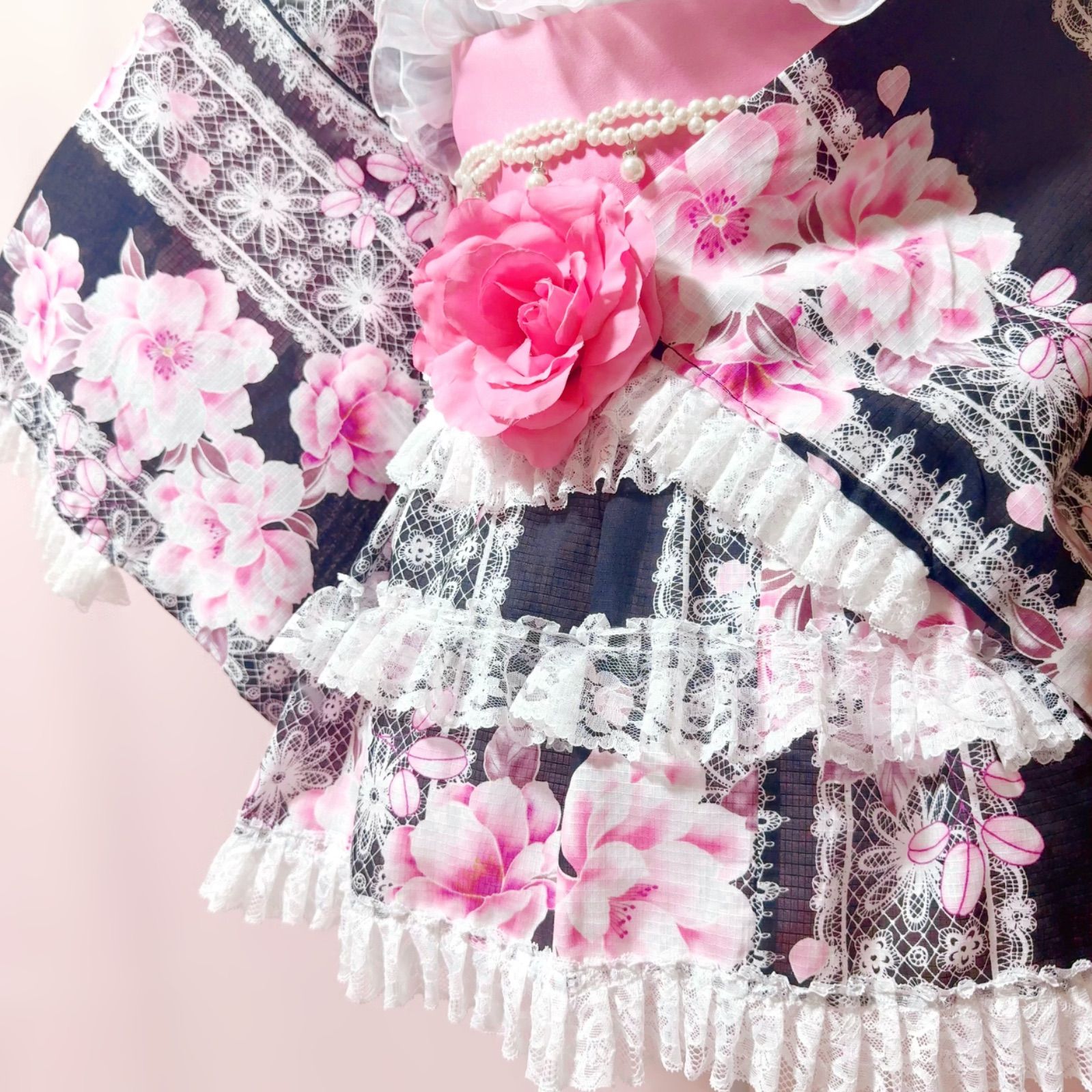 🎀姫浴衣🎀 セパレート浴衣ドレス 地雷系 量産型 姫ギャル 共布2WAY