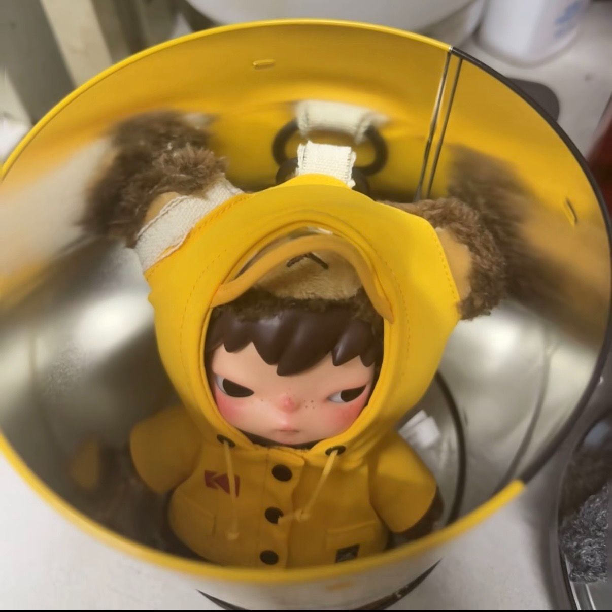 POP MART HIRONO × KODAK Click Bear Plush Doll Pendant ヒロノ