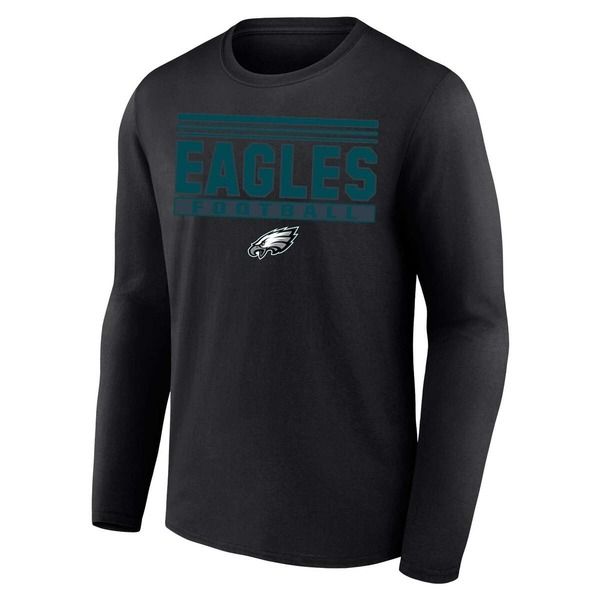 プロファイル メンズ トップス Tシャツ トール Mens Profile Black Philadelphia Eagles Big Tall Pop Long Sleeve TShirt Blac