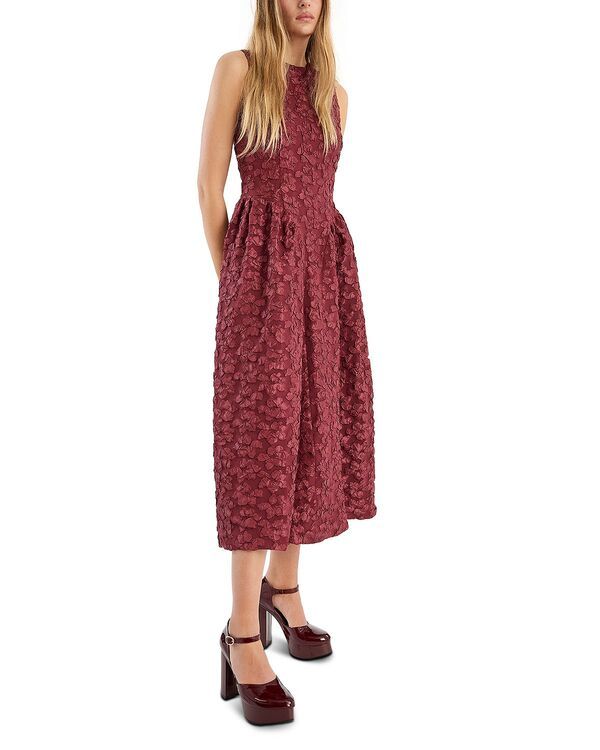 ローテート レディース トップス ワンピース ミディ ROTATE Jacquard Midi Dress Zinfandel