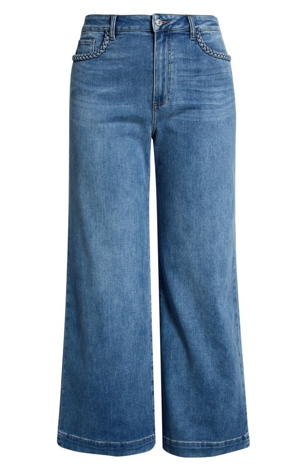 ペイジ レディース ボトムス デニムパンツ ワイドレッグ ハイウエスト ジーンズ PAIGE Anessa Braided Pocket High Waist Wide Leg Jeans Encin