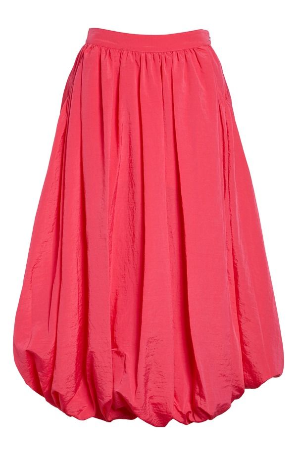 サンク セプト レディース ボトムスカート ナイロン Cinq Sept Allinae Bubble Hem Nylon Skirt Azalea