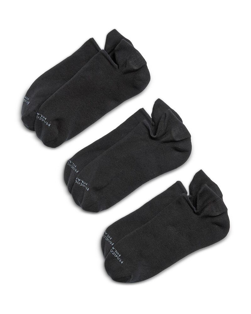 マルコリアーニ・ミラノ メンズ アンダーウェア 靴下 Marcoliani Milano Invisible Touch No Show Socks Pack of 3 Black ブラック