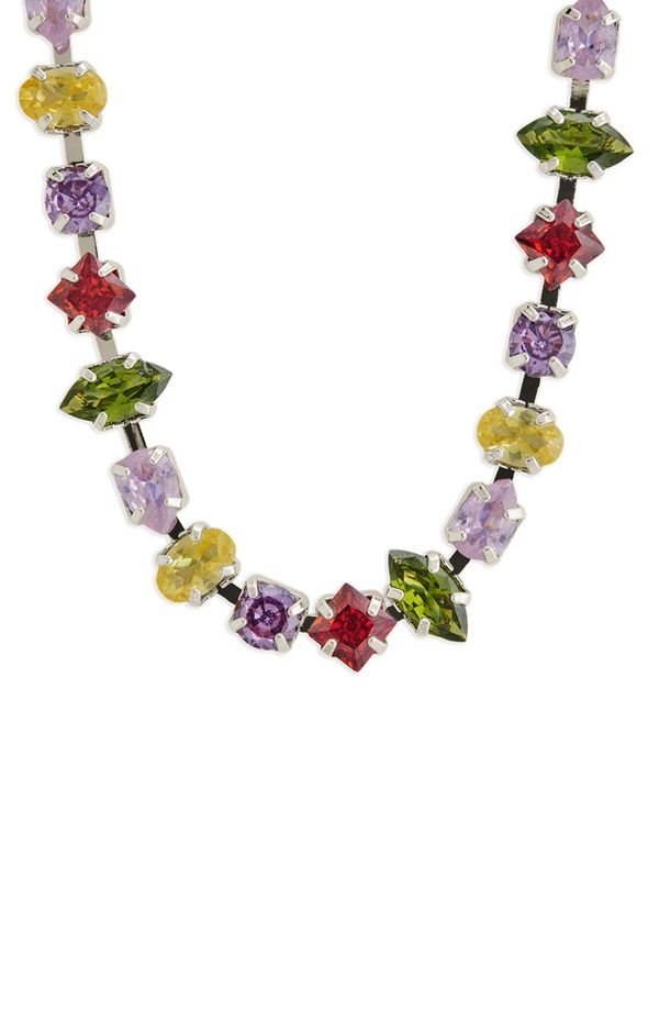 スターリングフォーエバー レディース アクセサリー ネックレス・チョーカー レース Sterling Forever Colorburst Cubic Zirconia Tennis Necklace