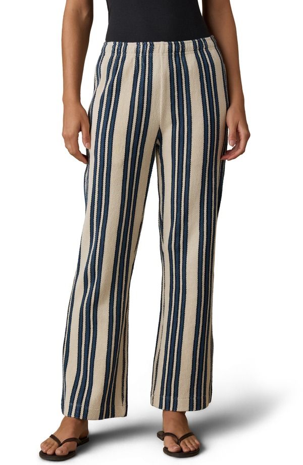 ファレティ レディース ボトムス デニムパンツ ストレート Faherty Baja Stripe Straight Leg Pants KINGFISHER STRIPE ストライプ