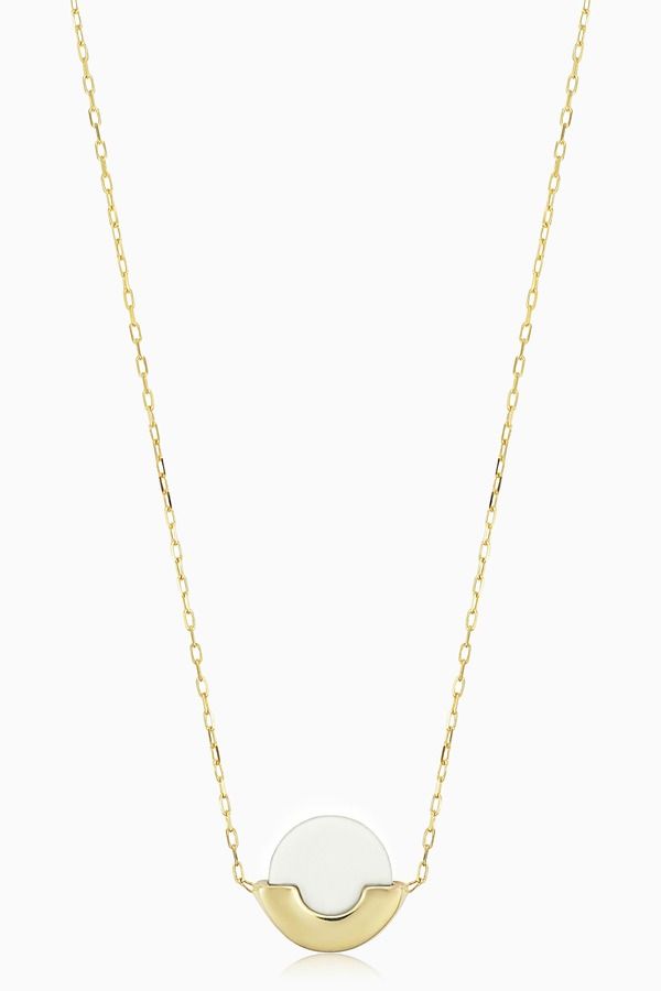 オラディナ レディース アクセサリー ネックレス・チョーカー レース Oradina 14K Gold Stone Purse Pendant Necklace GoldMother of Pearl