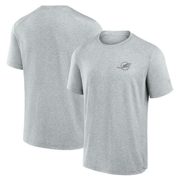 ファナティクス シグネチャー メンズ トップス Tシャツ Mens Fanaticsignature Gray Miami Dolphins Front Office Tech TShirt Gray