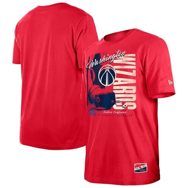 ニューエラ メンズ トップス Tシャツ ヴィンテージ MensNew Era Red Washington Wizards Distressed Throwback Vintage Color Pac