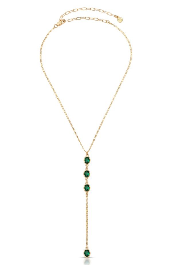 エティカ レディース アクセサリー ネックレス・チョーカー レース Ettika Sparkle Dip YNecklace GREEN グリーン