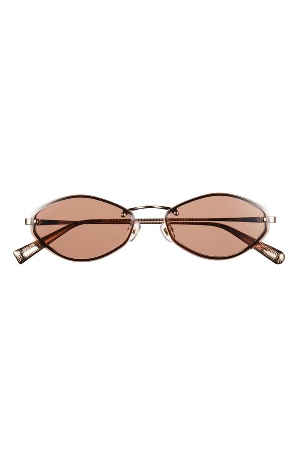 ジャクエムス レディース アクセサリー サングラス・アイウェア Jacquemus Les Lunettes Jac 57mm Oval Sunglasses LIGHT GOLD BROWN ブラウ