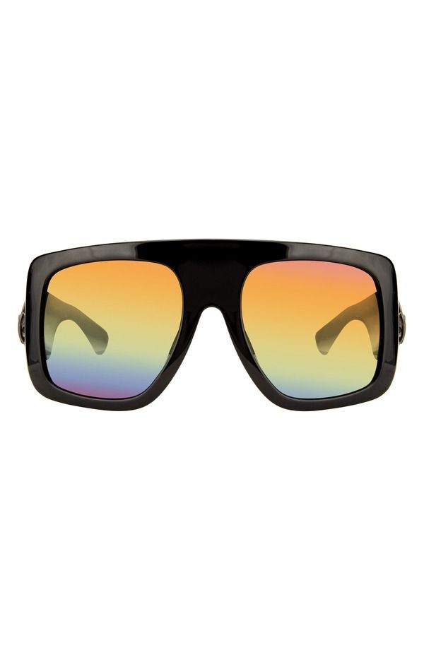 カートジェイガーロンドン レディース アクセサリー サングラス・アイウェア Kurt Geiger London 62mm Oversize Rectangular Sunglasses BLACK