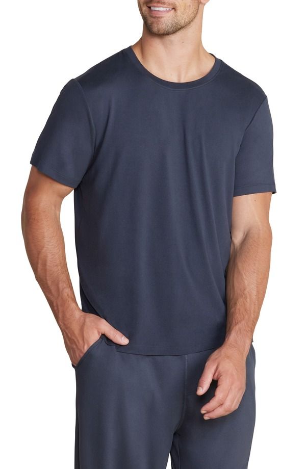 ベアフットドリームス メンズ トップス Tシャツ ニット Barefoot Dreams Butterchic Knit LightShirt INDIGO インディゴ