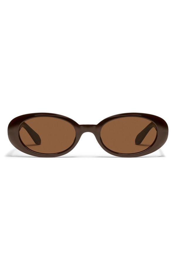 クエイ レディース アクセサリー サングラス・アイウェア QUAY Felt Cute 52mm Gradient Round Sunglasses CHOCOLATE BROWN ブラウン 16,786円