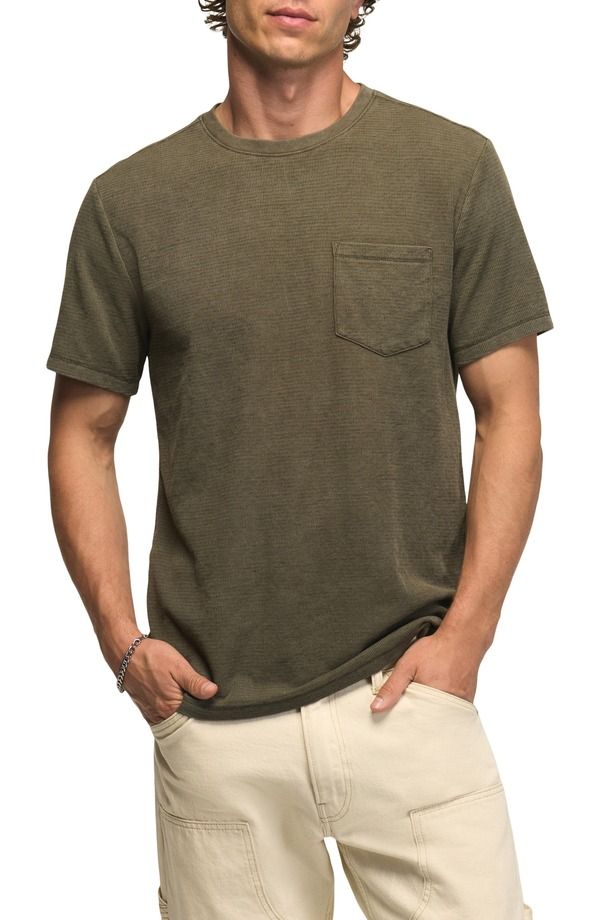 ラッキーブランド メンズ トップス Tシャツ Lucky Brand Textu red PocketShirtOADSTOOL