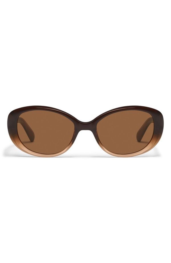 クエイ レディース アクセサリー サングラス・アイウェア QUAY On Brand 55mm Round SunglassesEPIA OMBRE BROWN ブラウン