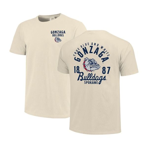 イメージワン メンズ トップス Tシャツ オーバーレイ IMAGE ONE Mens Cream Gonzaga Bulldogs Comfort Colors Mascot Overlay TShi