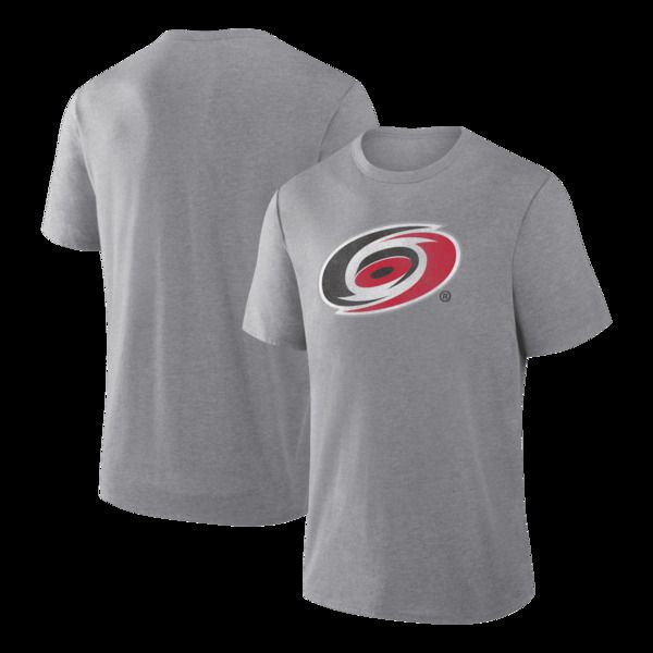 ファナティクス メンズ トップス Tシャツ Mens Fanatics Heather Gray Carolina Hurricanes Elevated TriBlend TShirt Heathe