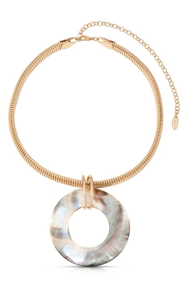 エティカ レディース アクセサリー ネックレス・チョーカー レース Ettika Shell Disc Pendant Necklace GOLD ゴールド