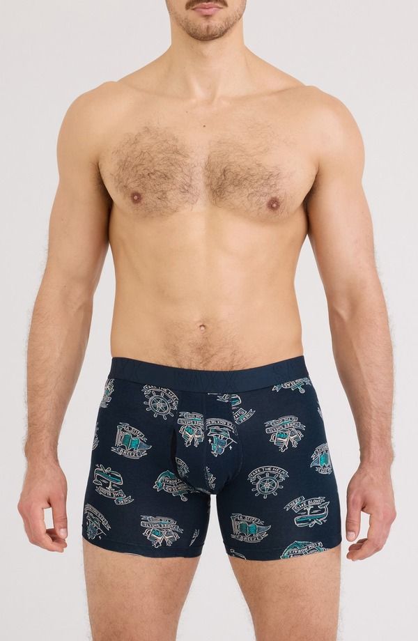 サックス メンズ アンダーウェア ボクサーパンツ コットン SAXX DropTemp Assorted 2Pack Cooling Cotton Boxer Briefs HIGH SEAS DAR
