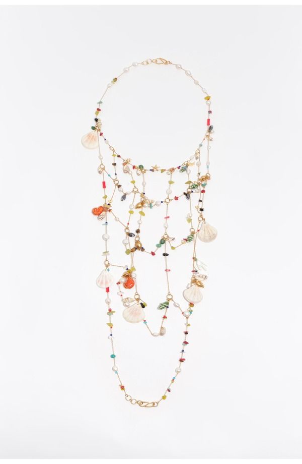 ビンバイローラ レディース アクセサリー ネックレス・チョーカー レース マキシ Bimba y Lola Maxi Necklace With Chains And Seashell MultiCh
