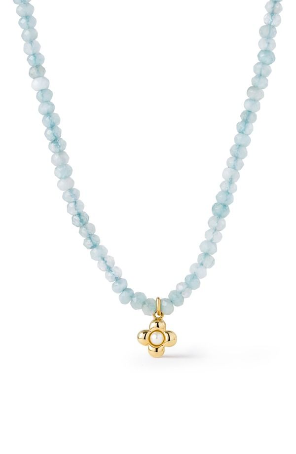 アナルイサ レディース アクセサリー ネックレス・チョーカー レース Ana Luisa Liora Blue Jade Freshwater Pearl Pendant Necklace GOLD