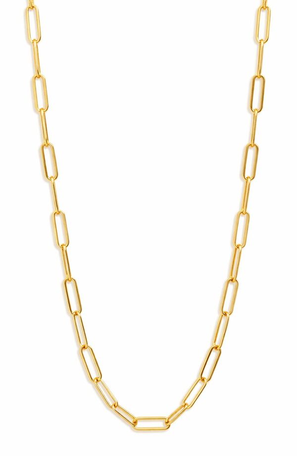アルジェントヴィーヴォ レディース アクセサリー ネックレス・チョーカー レース Argento Vivo Sterling Silver Paper Clip Chainecklace GOLD ゴ