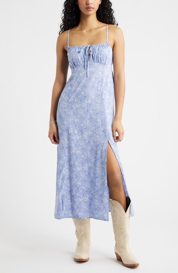 ビーピー レディース トップス ワンピース BP Paisley Sundress BLUE WHITELISABETH PAISLE ホワイト