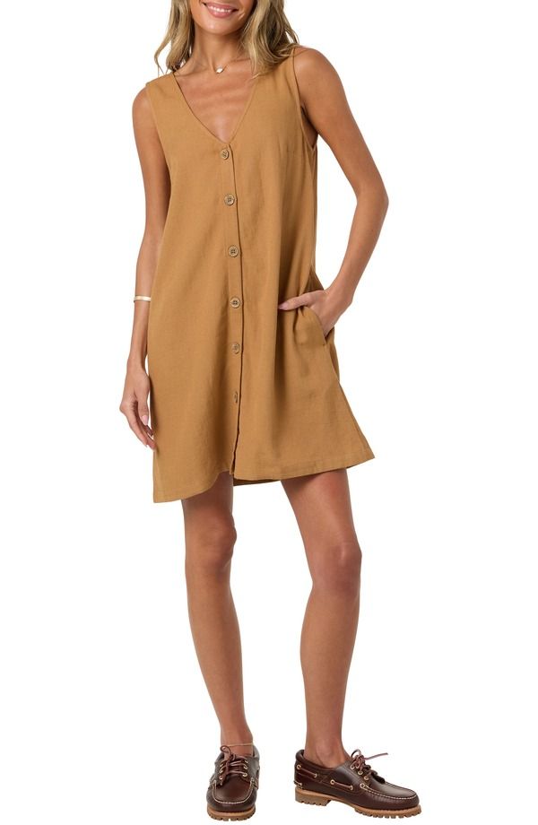 オニール レディース トップス ワンピース ミニ ONeill Sanders ButtonUp Minidress WOODSHACK