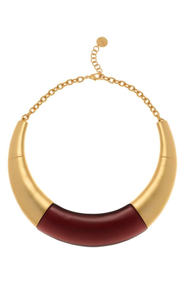 レイス レディース アクセサリー ネックレス・チョーカー レース Reiss Paige Choker Necklace GOLD TONE BURGUNDY バーガンディ