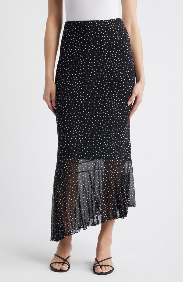 ラブアペラ レディース ボトムスカート ミディ Loveappella Flounce Midi Skirt BLACK ブラック