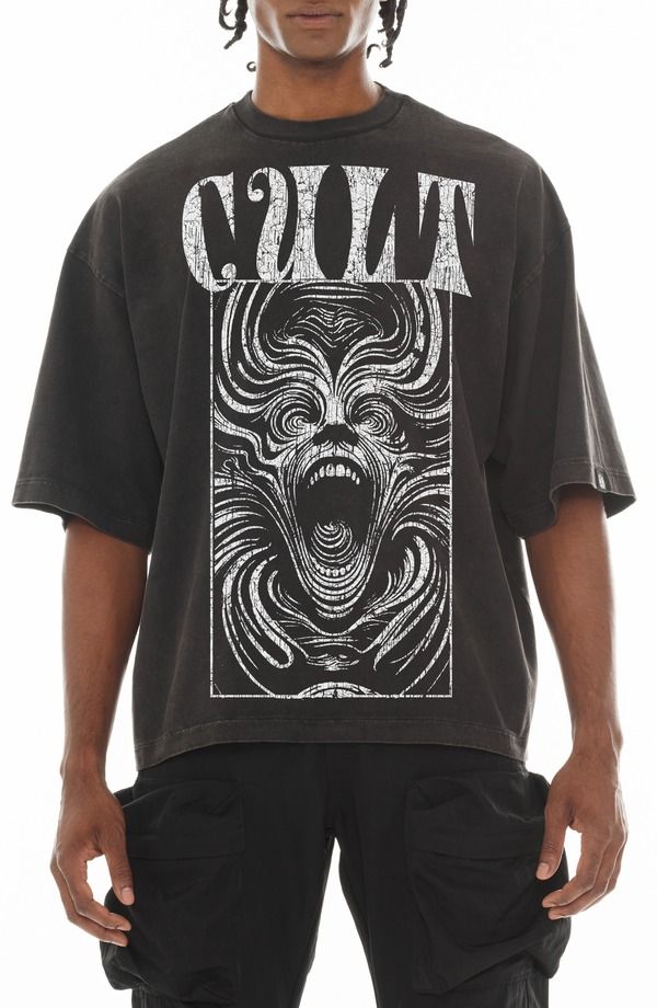 カルト オブ インディビジュアリティ メンズ トップス Tシャツ クルーネック コットン グラフィック Cult of Individuality Graphicrewneck Cotton TShi