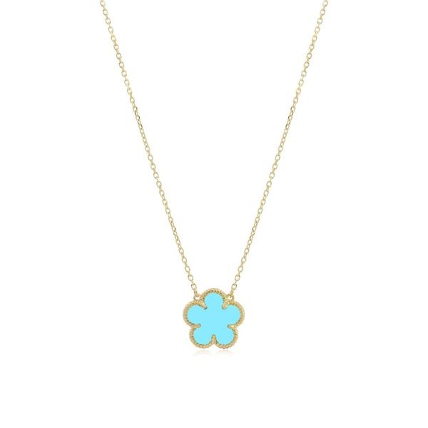 ザラブリー ファインジュエリー レディース アクセサリー ネックレス・チョーカー レース The Lovery Fine Jewelry Turquoise Single Spring Flower