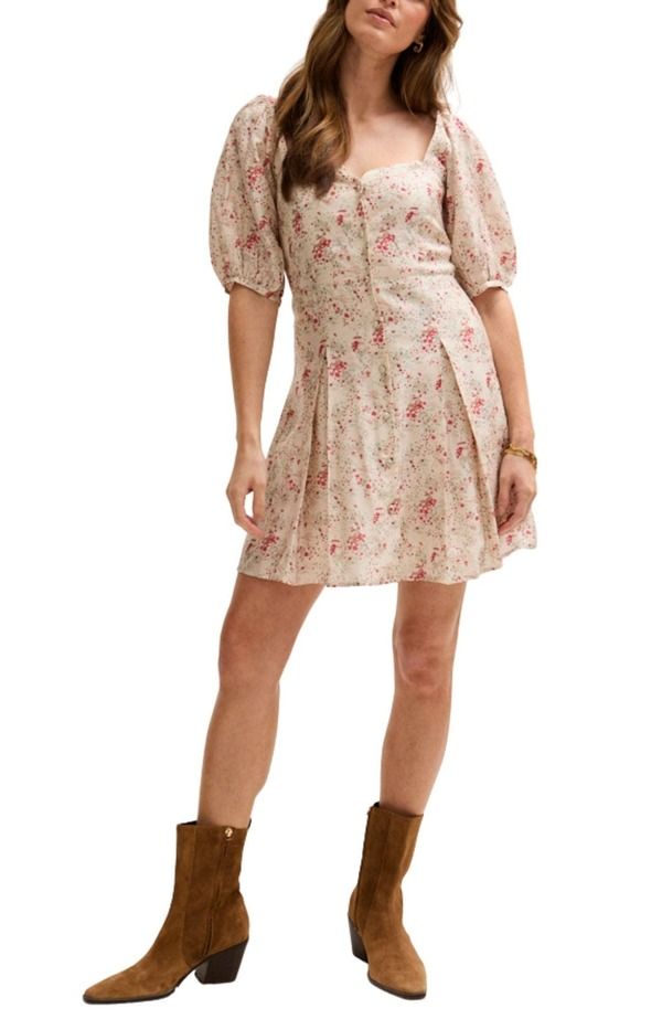 リリーアンドライオネル レディース トップス ワンピース プリント ミニ LILY AND LIONEL India Button Front Wishing Well Print Mini Dres