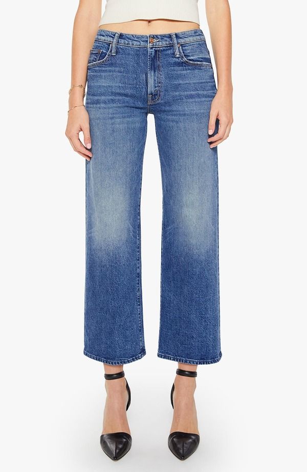 マザー レディース ボトムス デニムパンツ ジーンズ MOTHER The Maven Mid Rise Flood Jeans THRILL SEEKER