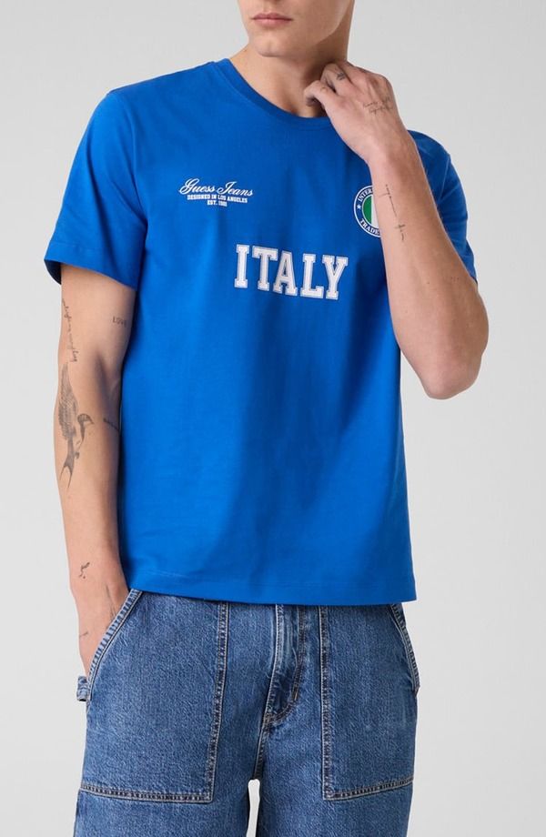 ゲス メンズ トップス Tシャツ レギュラーフィット GUESS GJ Regular Fit World Cup TShirt ITALY