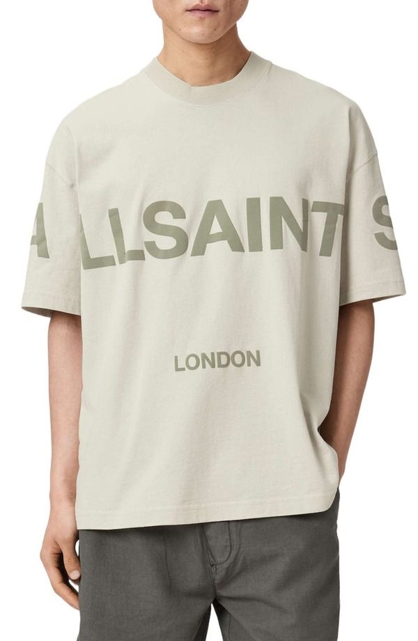オールセインツ メンズ トップス Tシャツ グラフィック AllSaints Biggy Graphic TShirt POWDE RED GREEN グリーン 23,944円