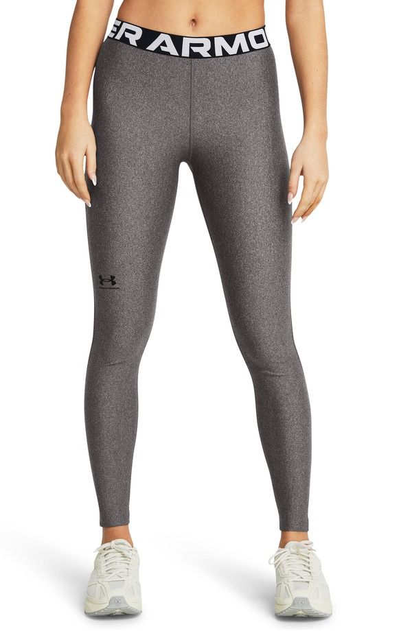 アンダーアーマー レディース ボトムス カジュアルパンツ レギンス Under Armour HeatGear Leggings CHARCOAL HEATHER BLACK ブラック