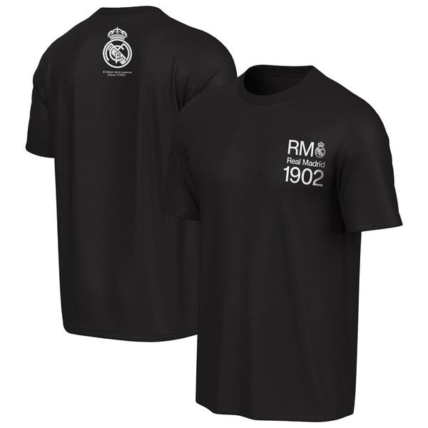 アウタースタッフ メンズ トップス Tシャツ Mens Outerstuff Black Real Madrid Registe red TShirt Black ブラック