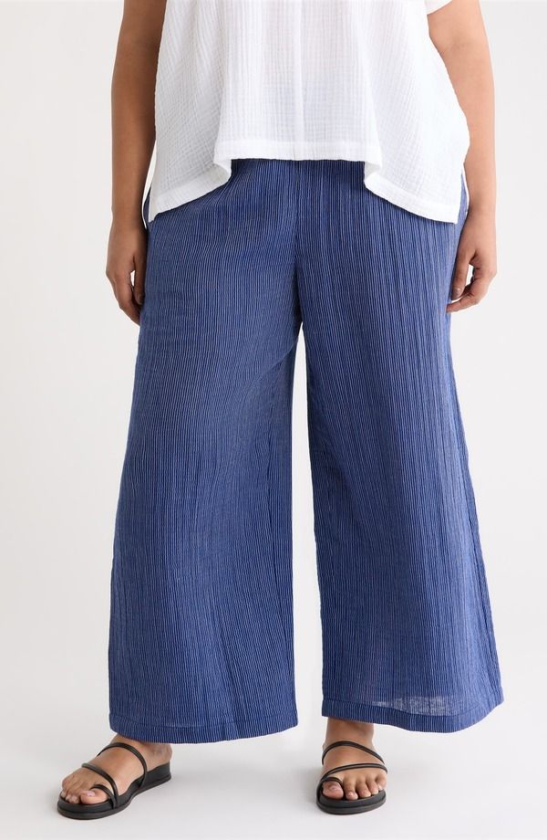 エイリーンフィッシャー レディース ボトムス カジュアルパンツ ワイドレッグ プラスサイズ アンクル Eileen Fisher Ankle Wide Leg Pants Plus DEEP DIVE 36,270円
