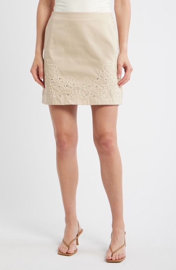 ボス オレンジ レディース ボトムスカート ミニ BOSS Orange Miniskirt SOFT SAND サンド