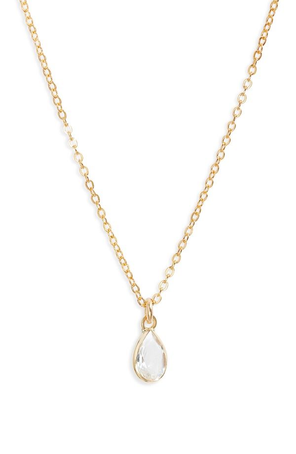 セットアンドストーンズ レディース アクセサリー ネックレス・チョーカー レース Set Stones Everett White Topaz Pendant Necklace GOLD ゴールド